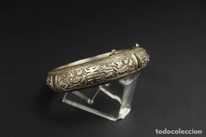 Joyeria: Antiguo Brazalete Chino de Plata - Foto 2