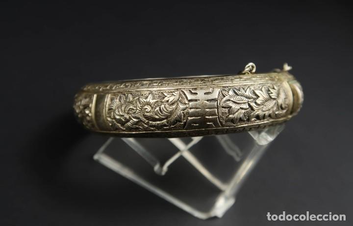 Joyeria: Antiguo Brazalete Chino de Plata - Foto 4