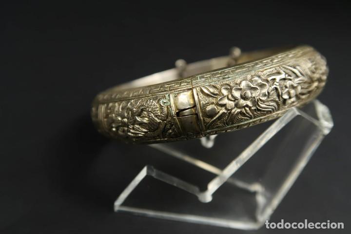 Joyeria: Antiguo Brazalete Chino de Plata - Foto 8