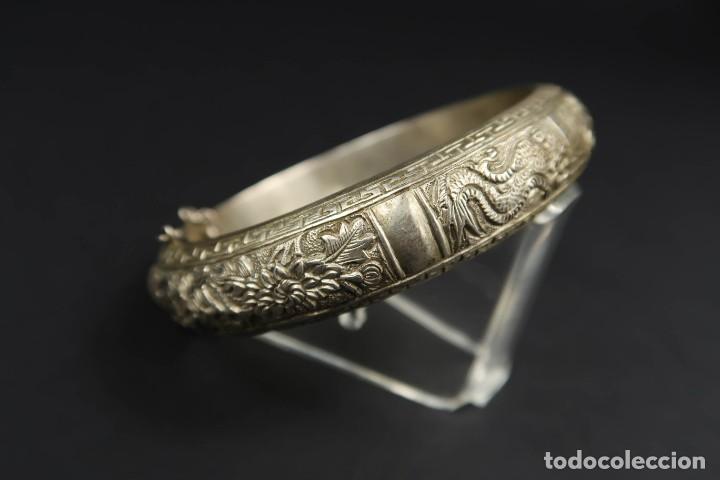 Joyeria: Antiguo Brazalete Chino de Plata - Foto 11