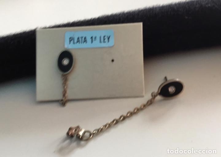 Joyeria: PENDIENTES DE PLATA DE LEY CON ESMALTE OPACO. VINTAGE - Foto 2
