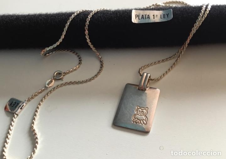 Joyeria: CADENA DE PLATA CON PLACA PARA GRABAR. 60 CM. VINTAGE - Foto 7
