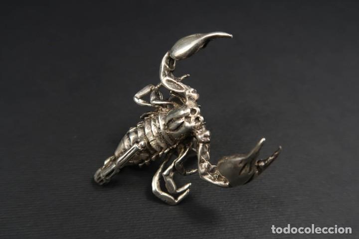 Joyeria: Antiguo Anillo Escorpi&oacute;n de Plata - Foto 5