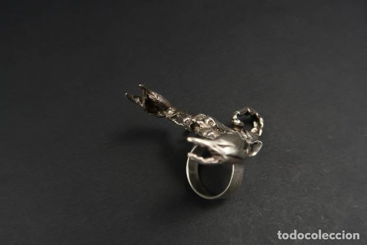 Joyeria: Antiguo Anillo Escorpi&oacute;n de Plata - Foto 7