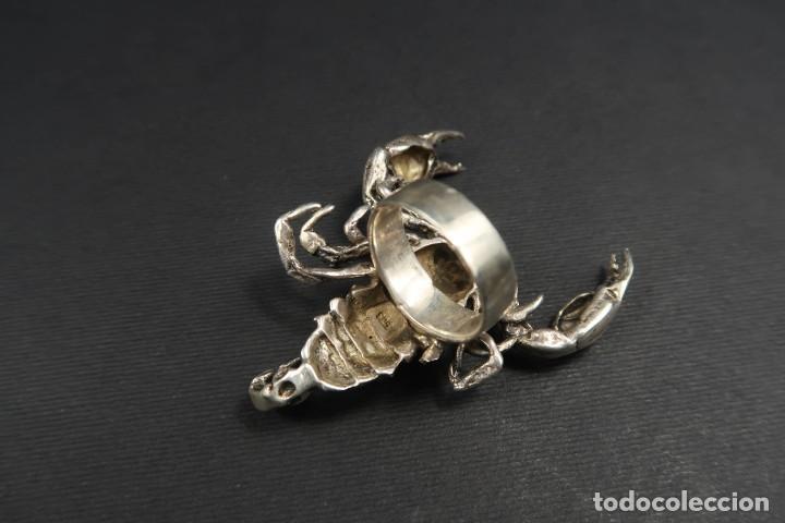 Joyeria: Antiguo Anillo Escorpi&oacute;n de Plata - Foto 11