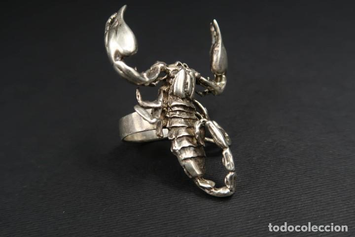 Joyeria: Antiguo Anillo Escorpi&oacute;n de Plata - Foto 16