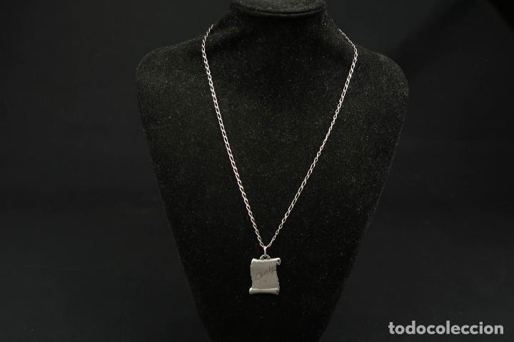Joyeria: Antiguo Colgante con Cadena de Plata - Foto 2