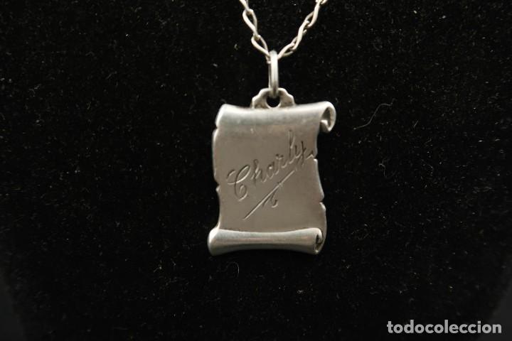 Joyeria: Antiguo Colgante con Cadena de Plata - Foto 3
