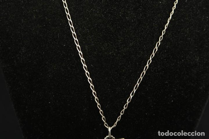 Joyeria: Antiguo Colgante con Cadena de Plata - Foto 4