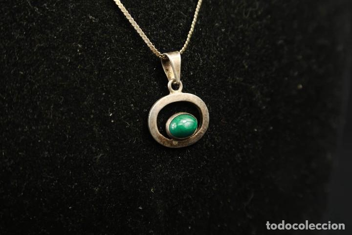 Joyeria: Antiguo Colgante con Cadena de Plata - Foto 5