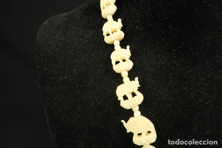 Joyeria: Antiguo Collar de Hueso Tallado - Foto 3