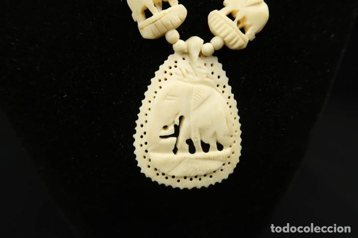 Joyeria: Antiguo Collar de Hueso Tallado - Foto 5