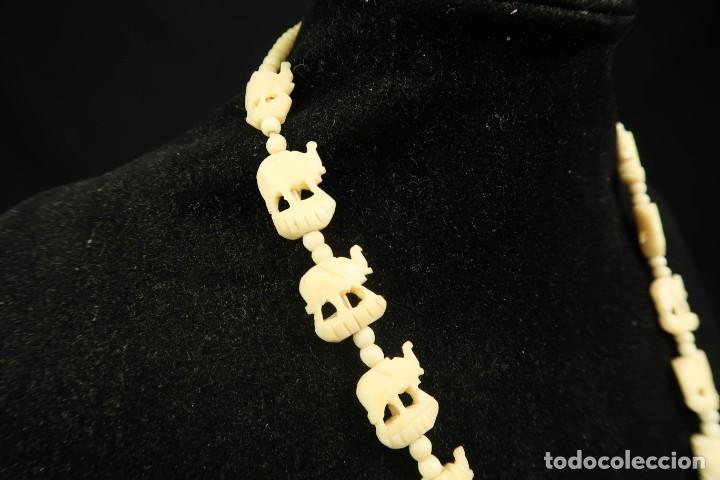 Joyeria: Antiguo Collar de Hueso Tallado - Foto 7