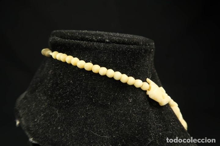 Joyeria: Antiguo Collar de Hueso Tallado - Foto 8