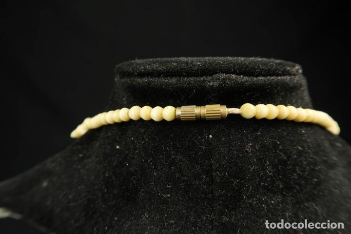 Joyeria: Antiguo Collar de Hueso Tallado - Foto 9