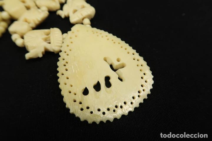 Joyeria: Antiguo Collar de Hueso Tallado - Foto 14