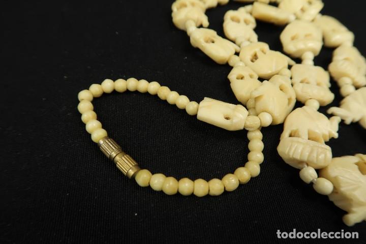 Joyeria: Antiguo Collar de Hueso Tallado - Foto 15