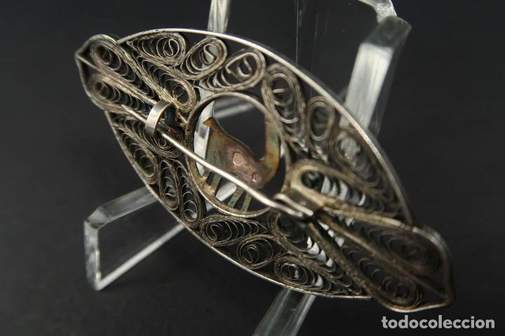 Joyeria: Antiguo Broche de Filigrana de Plata - Foto 5
