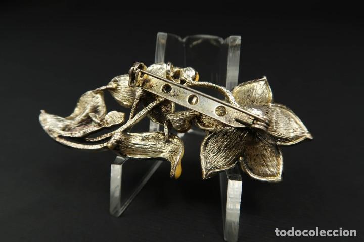 Joyeria: Antiguo Broche Flores - Foto 5