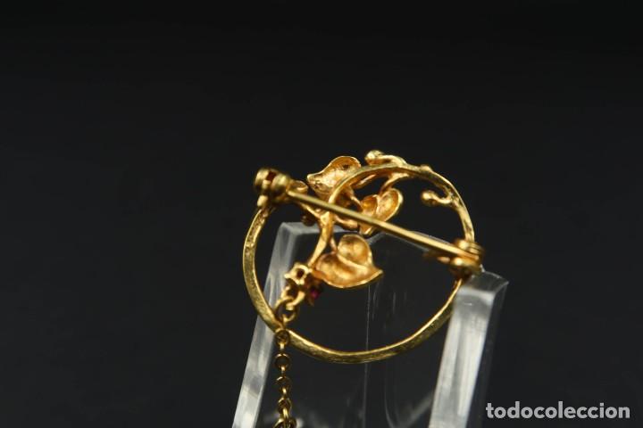 Joyeria: Antiguo Broche Chapado en Oro - Foto 5