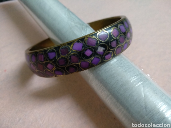 Joyeria: Brazalete de madera con piedras incrustadas - Foto 1