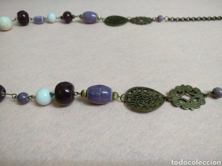 Joyeria: Collar de Bronce con piedras moradas - Foto 2