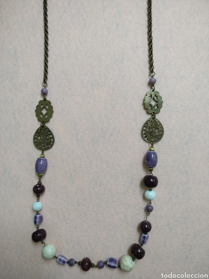 Joyeria: Collar de Bronce con piedras moradas - Foto 1