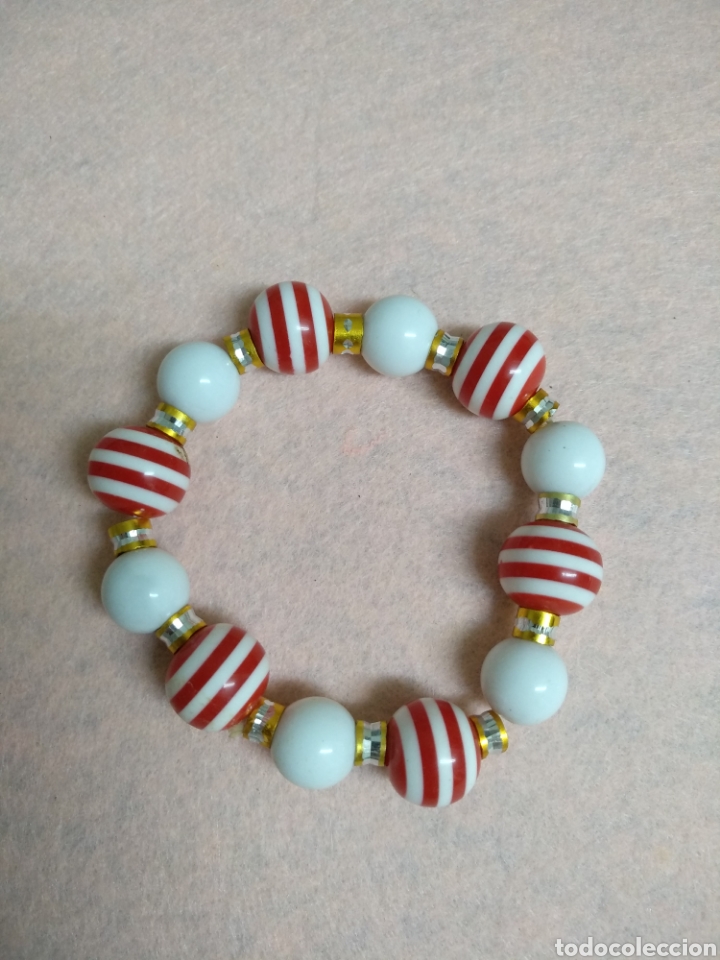 Joyeria: Pulsera de perlas rojas y blancas - Foto 1