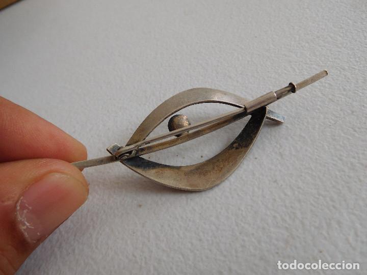 Joyeria: Broche antiguo de plata y una perla - Foto 5