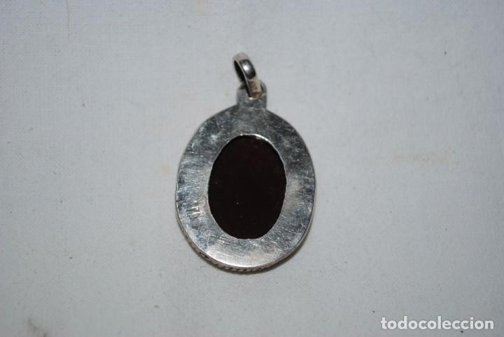 Joyeria: GRAN COLGANTE DE PLATA Y AMBAR . - Foto 2