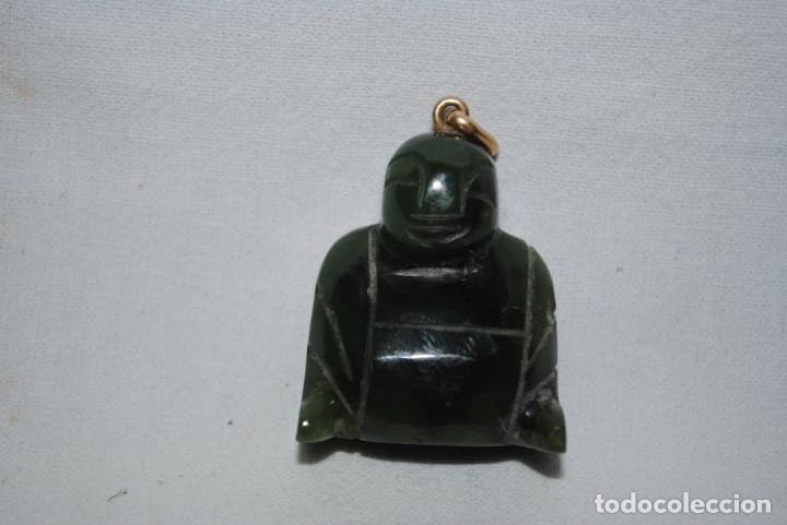 Joyeria: COLGANTE EN FORMA DE BUDA DE JADE VERDE . - Foto 1