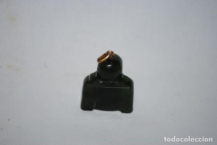 Joyeria: COLGANTE EN FORMA DE BUDA DE JADE VERDE . - Foto 2