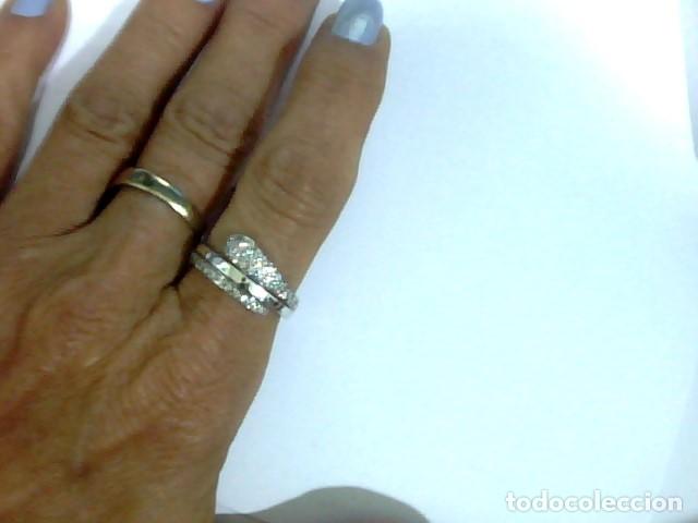 Joyeria: anillo oro blanco 18 kts y diamantes - Foto 3