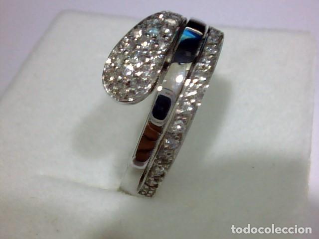 Joyeria: anillo oro blanco 18 kts y diamantes - Foto 5