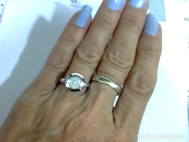 Joyeria: anillo oro blanco 18 kts con diamantes - Foto 3