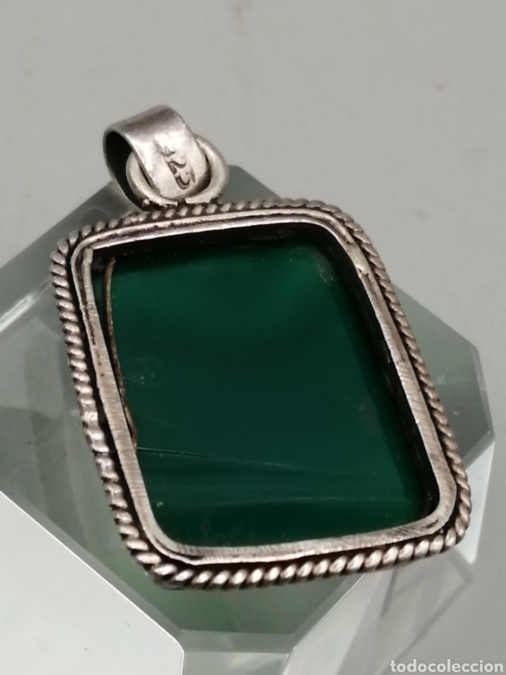 Joyeria: Colgante &Aacute;gata verde y plata de ley - Foto 4