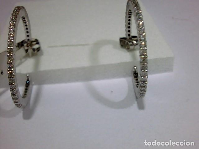 Joyeria: aros oro blanco 18 kts y diamantes - Foto 4