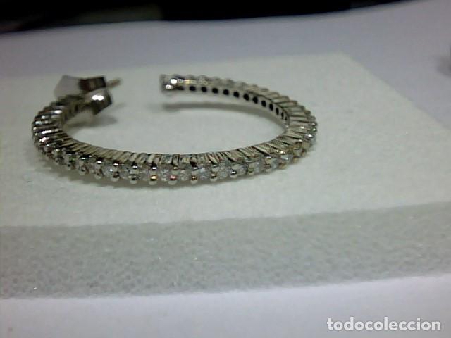 Joyeria: aros oro blanco 18 kts y diamantes - Foto 6