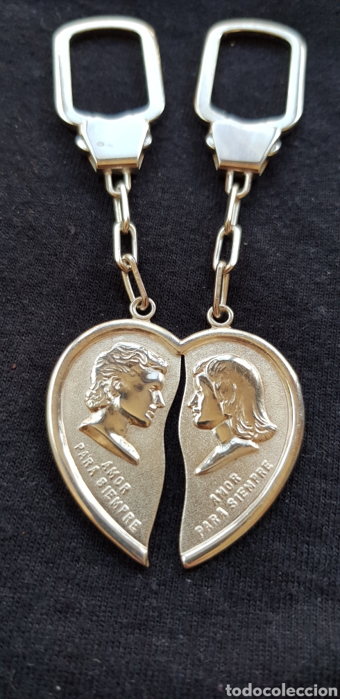 Joyeria: Llavero doble en plata de ley contrastado con coraz&oacute;n separable - Foto 3