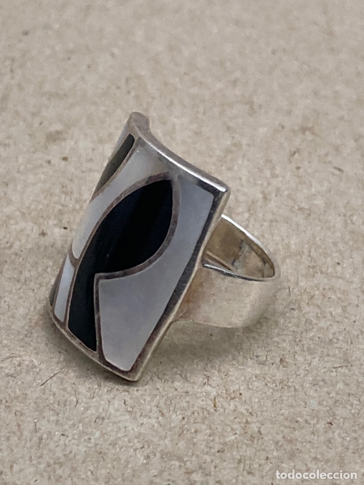 Joyeria: Anillo de plata n&aacute;car y onix Ref: S17 - Foto 1