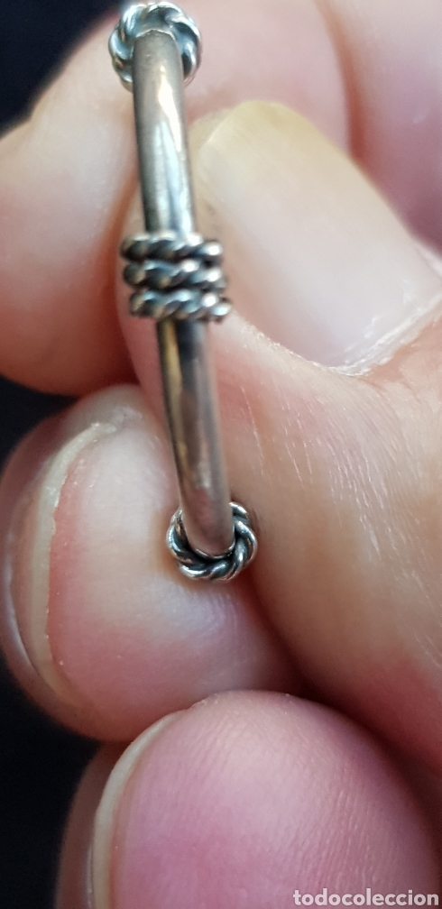 Joyeria: Pendientes aro de plata de ley 925 ml, con nudos - Foto 4