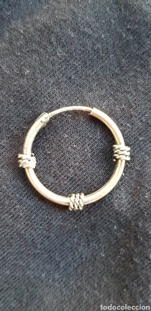 Joyeria: Pendientes aro de plata de ley 925 ml, con nudos - Foto 1