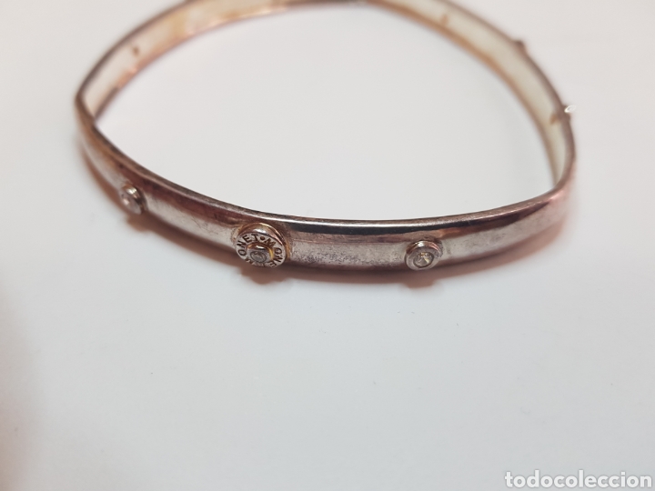 Joyeria: #429 PULSERA EN FORMA TRIANGULAR CON PIEDRAS RIGIDA PLATA 925 - Foto 1