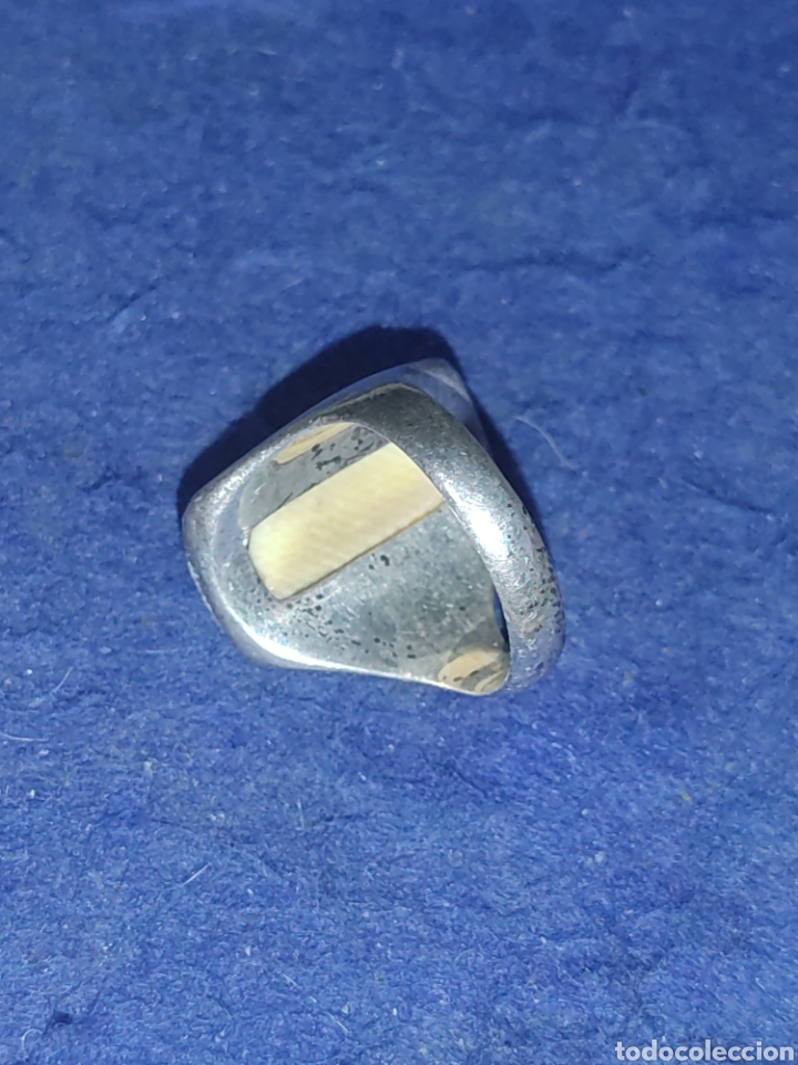 Joyeria: Anillo antiguo de plata 925 y hueso. - Foto 5