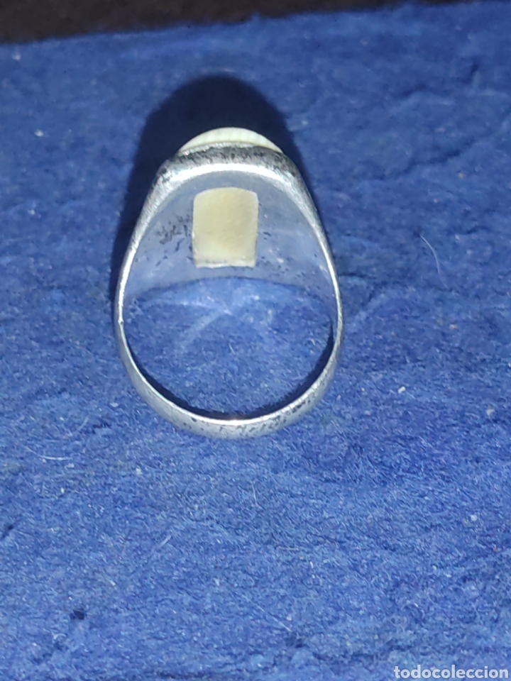 Joyeria: Anillo antiguo de plata 925 y hueso. - Foto 7