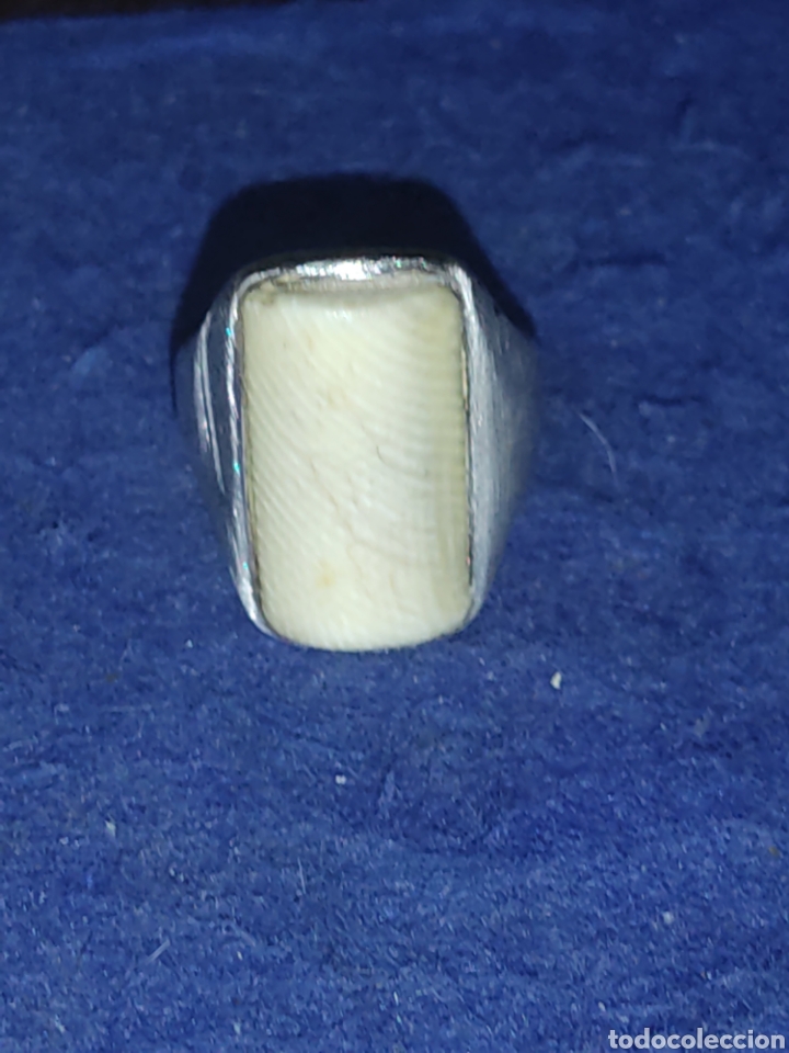 Joyeria: Anillo antiguo de plata 925 y hueso. - Foto 8