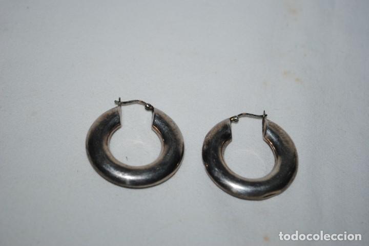 Joyeria: PENDIENTES DE PLATA EN FORMA DE ARGOLLAS - Foto 1