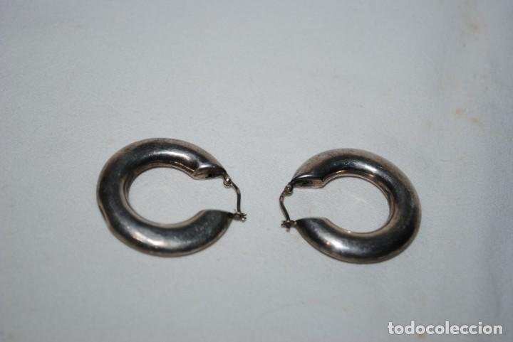 Joyeria: PENDIENTES DE PLATA EN FORMA DE ARGOLLAS - Foto 3