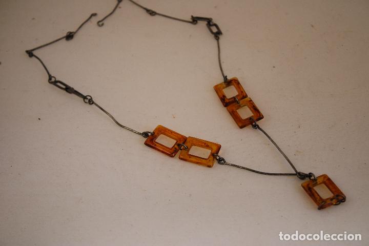 Joyeria: collar plata de ley con ambar - Foto 1