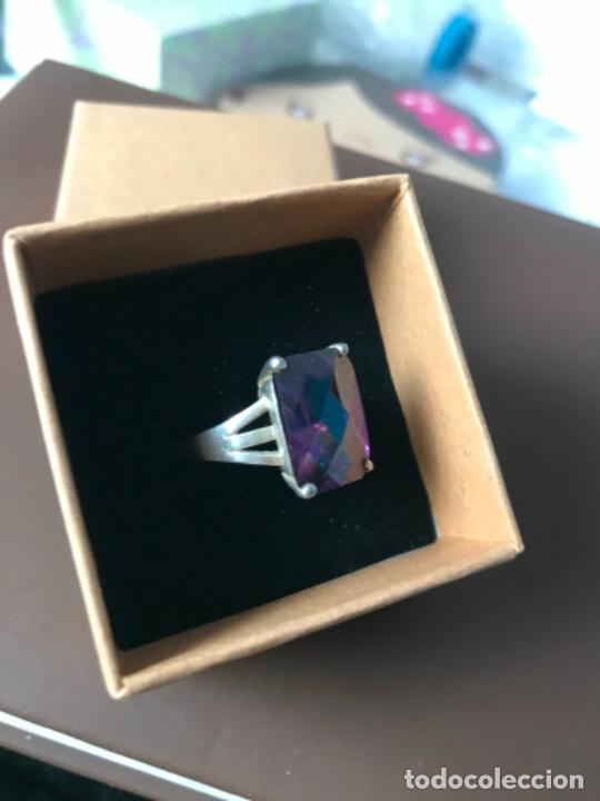 Joyeria: ANILLO DE PLATA DE LEY 925 GRAN PIEDRA MORADA - Foto 2